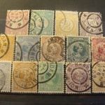 Hollandia 1894 pecsételt sor záró nélkül, MI 30-43 kat.ár 58, 20 euro /leírás/ fotó