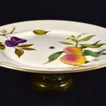 ROYAL WORCESTER GYÜMÖLCS MINTÁS TALPAS SÜTEMÉNY KÍNÁLÓ GYÜMIS MINTÁVAL FÉM TALPPAL X fotó