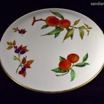 ROYAL WORCESTER LAPOS KEREK PORCELÁN TORTATÁLCA X fotó