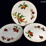 ROYAL WORCESTER GYÜMÖLCS MINTÁS 3 DB KEREK KÍNÁLÓ X fotó