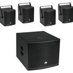 OMNITRONIC - Set MOLLY-12A Subwoofer active + 4x MOLLY-6 Top 8 Ohm, black fotó