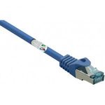 Renkforce RF-5233510 RJ45 Hálózati kábel, patchkábel CAT 6A S/FTP 30.00 m Kék Védővel, Lángálló 1 db fotó