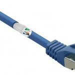 Renkforce RF-5043920 RJ45 Hálózati kábel, patchkábel CAT 6A S/FTP 15.00 m Kék Védővel, Lángálló 1 db fotó