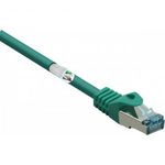 Renkforce RF-5462398 RJ45 Hálózati kábel, patchkábel CAT 6A S/FTP 15.00 m Zöld Védővel, Lángálló ... fotó