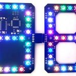 3, 1 hüvelykes 7 szegmenses RGB LED kijelző Arduinohoz, WS2812B LED fotó