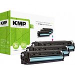 KMP H-T113 CMY Toner kazetta Kombinált csomag helyettesíti HP 125A, CB541A, CB542A, CB543A Cián, ... fotó