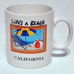 * KERÁMIA BÖGRE * MINI BÖGRE * KÁVÉS BÖGRE * TENGERPART * NAPERNYŐ * CALIFORNIA * SOUVENIR BÖGRE * fotó