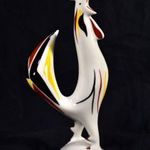 HOLLÓHÁZI ART DECO STÍLUSÚ PORCELÁN KAKAS FIGURA ! fotó