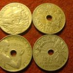 Spanyolország 4 féle régi 25 centimes egyben 1925, 27, 34, 37 fotó