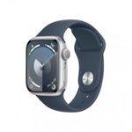 Apple Watch S9 41mm ezüst Alu tok, Sötétkék sport szíj (M/L) fotó