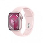 Apple Watch S9 41mm Pink Alu tok, Világos pink sport szíj (M/L) fotó