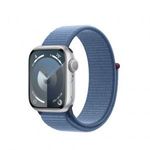 Apple Watch S9 GPS 41mm Silver Alu Case with Winter Blue Sport Loop MR923 Telefon, Okosóra Okosóra fotó