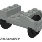 Lego Train Wheel RC, Holder with 2 Black Train Wheel and Chrome Silver Train Wheel, Metal Axle wi... fotó