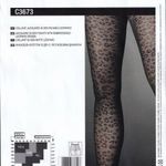 Mura Fashion Leo C3673 30den leopárd mintás Harinyanadrág fekete, 4 fotó