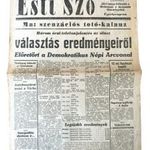 1948 április 21 / Esti Szó (SZABAD) / Eredeti, régi újságok Ssz.: 29403 fotó