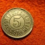 Muhlhausen zinc 5 pfennig 1918 fotó