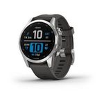 Garmin Fenix 7S okosóra ezüst, grafit színű szilikon szíjjal (010-02539-01) (010-02539-01) fotó