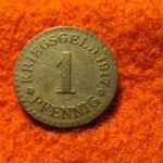 Cassel zinc 1 pfennig 1917 fotó