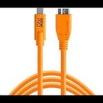 Tether Tools TetherPro USB-C -> 3.0 Micro-B 4.6m kábel narancssárga (CUC3315-ORG) (CUC3315-ORG) fotó