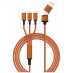 Smrter USB töltőkábel USB 2.0 Apple Lightning dugó, USB-A dugó, USB-C? dugó, USB mikro B dugó 1.2... fotó