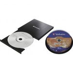 Verbatim Slimeline DVD író, külső Retail USB 3.1 (1. generáció) Fekete fotó