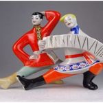 0M648 Kétalakos táncoló orosz porcelán figura fotó