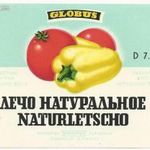 16. GLOBUS cimke Észt és cirill nyelvű Natur lecsó, RETRO MAGYAR ÁRÚ ! fotó