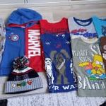 104-110es fiú ruhacsomag, 10 darabos, Marvel, Star Wars, Snoopy, Bart Simpson, Mancs őrjárat (9) fotó