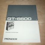 Pioneer QT-6600 quadro szalagos használati utasítás fotó