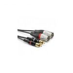 Sommer Cable HBP-M2C2-0150 Audio Átalakító kábel [2x RCA dugó - 2x XLR dugó, 3 pólusú] 1.50 m Fekete fotó