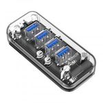 Orico 4x USB 3.0 Hub átlátszó (F4U-U3-CR) (F4U-U3-CR) fotó