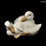 LLADRO NAO PORCELÁN KACSA PÁROS FIGURA X fotó