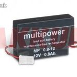 Ólom akku 12V 0, 8Ah (Multipower) típ. MP0, 8-12AMP fotó