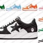 Új A BATHING APE BAPE STA BAPESTA Női Férfi Gyerek Unisex Cipő Utcai Sportcipő Edzőcipő 36-45 fotó