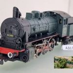 A317 H0 1: 87 Piko BR 55 SNCB (belga) vasútmodell gőzmozdony + szerkocsi – ritkább festés fotó