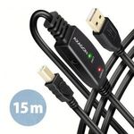 Axagon ADR-215B aktív USB-B hosszabbító kábel 15m (ADR-215B) fotó