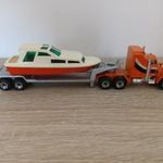 Matchbox Convoy CY-4 Kenworth Sattelzug Boat Transporter fotó