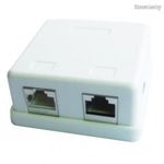 Gembird NCAC-HS-SMB2 Two jack surface mount box with 2 CAT5e half-shielded keystone jacks fotó