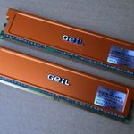 GEIL DDR2-800 CL: 4-4-4 -12 PC2-6400 512MBx2 Szumma 1GB RAM hűtőlemezzel fotó