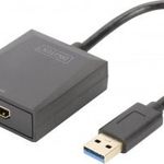 Digitus DA-70841 HDMI / USB 3.0 Átalakító [1x USB 3.0 dugó, A típus - 1x HDMI alj] Fekete Árnyéko... fotó