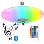 E27 RGB Bluetooth UFO lámpa hangszóróval + távirányítóval - 48W fotó