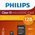 Philips PH666998 128GB, microSDXC, Class10 UHS-I U1 fekete memóriakártya adapterrel - PHILIPS fotó