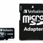 Verbatim 64GB Class10 microSDXC memóriakártya + adapter - VERBATIM fotó