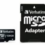 Verbatim 128GB Class10 microSDXC memóriakártya + adapter - VERBATIM fotó