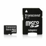 Transcend 8GB MicroSDHC Class 10 memóriakártya + adapter fotó