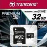 Transcend 32GB MicroSDHC Class 10 memóriakártya + adapter fotó