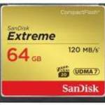 SanDisk 64GB Extreme UDMA7 (transfer 120MB/s) Compact Flash memóriakártya fotó