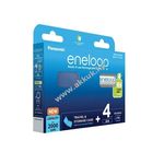 Panasonic eneloop AA, ceruza akku 2000mAh 4db/csomag + elemtartó doboz (BK-3MCDEC4BE) fotó