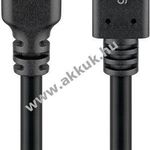 USB-C 3.2 hosszabító kábel, 1m , fekete - A készlet erejéig! fotó