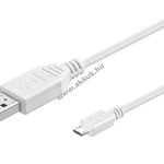 Goobay USB kábel 2.0 micro USB csatlakozóval 1m fehér fotó